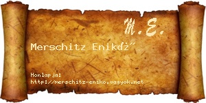 Merschitz Enikő névjegykártya